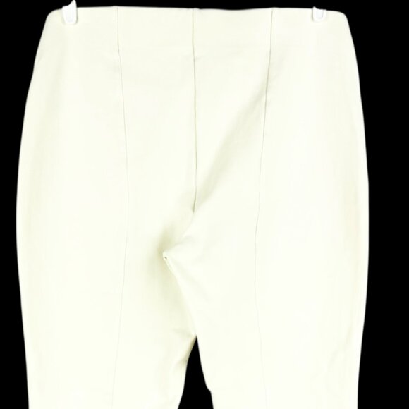 Rafaella Comfort Women's Pull-on Elastic Waist High Rise Ivory Ponte Pants Sz 36 - Picture 4 of 11